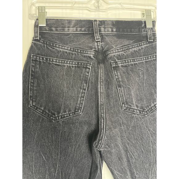 Abercrombie and Fitch Raw Hem High Rise Shorts Womens Size 24 Washed Black Urban - Picture 5 of 10